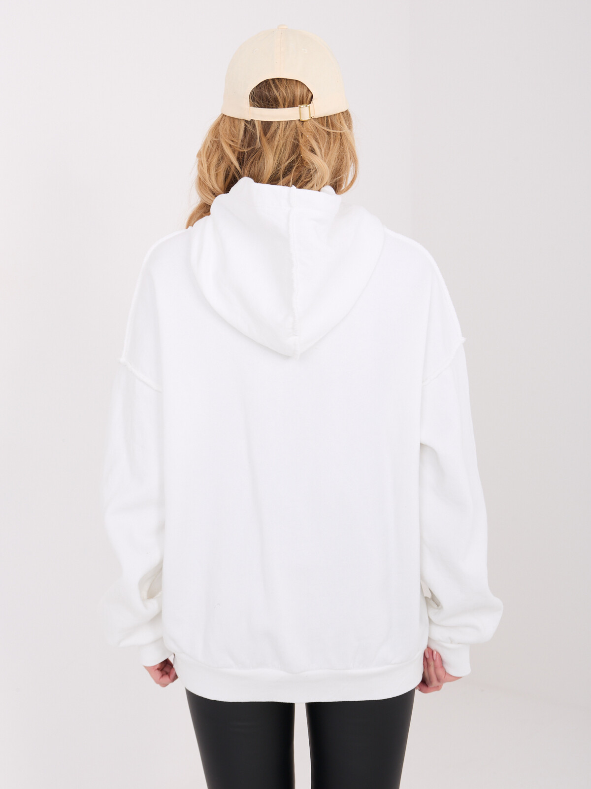 Dámská mikina s kapucí ecru