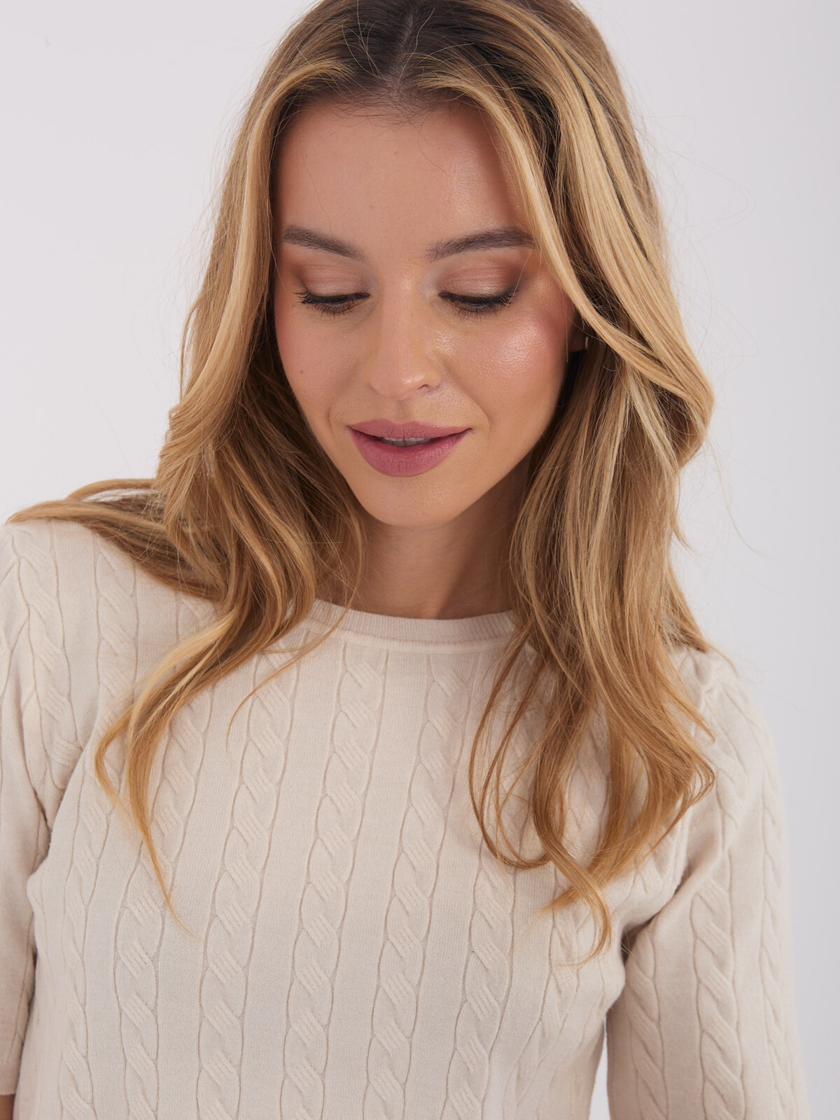 Svetrový top světle béžový