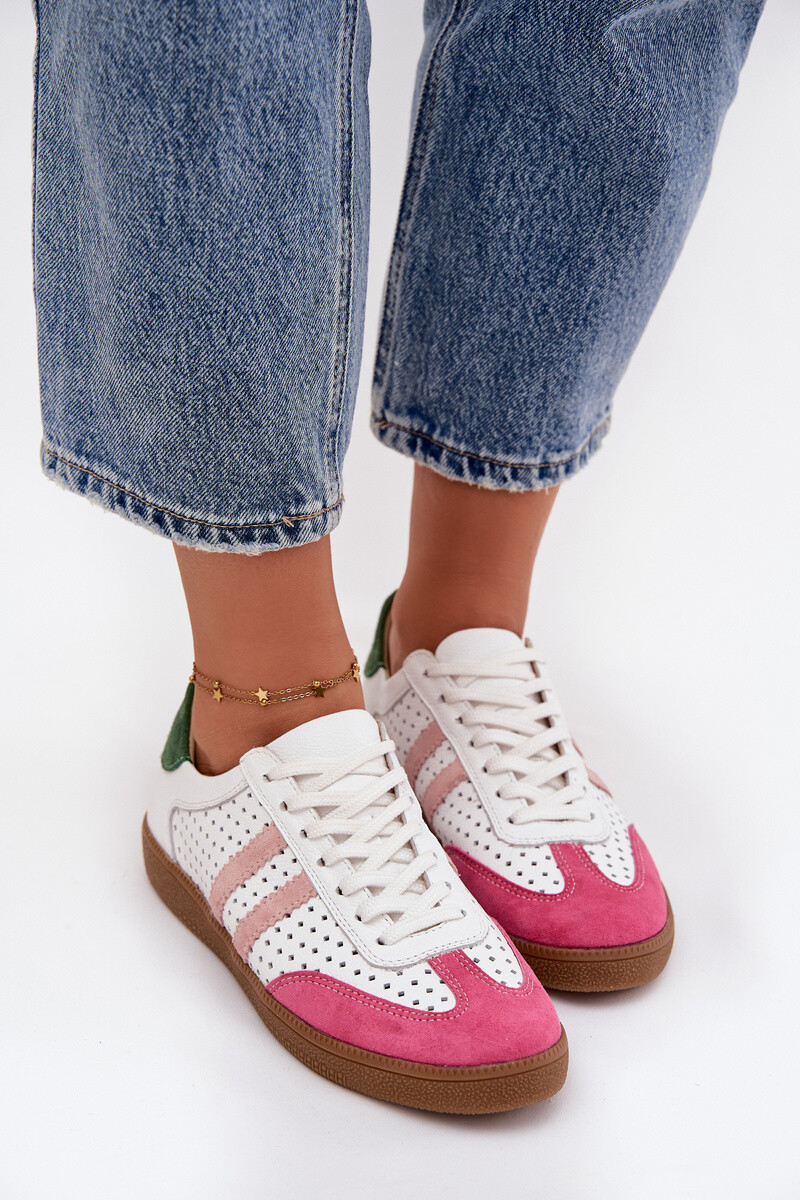 Kožené perforované dámské tenisky Zazoo