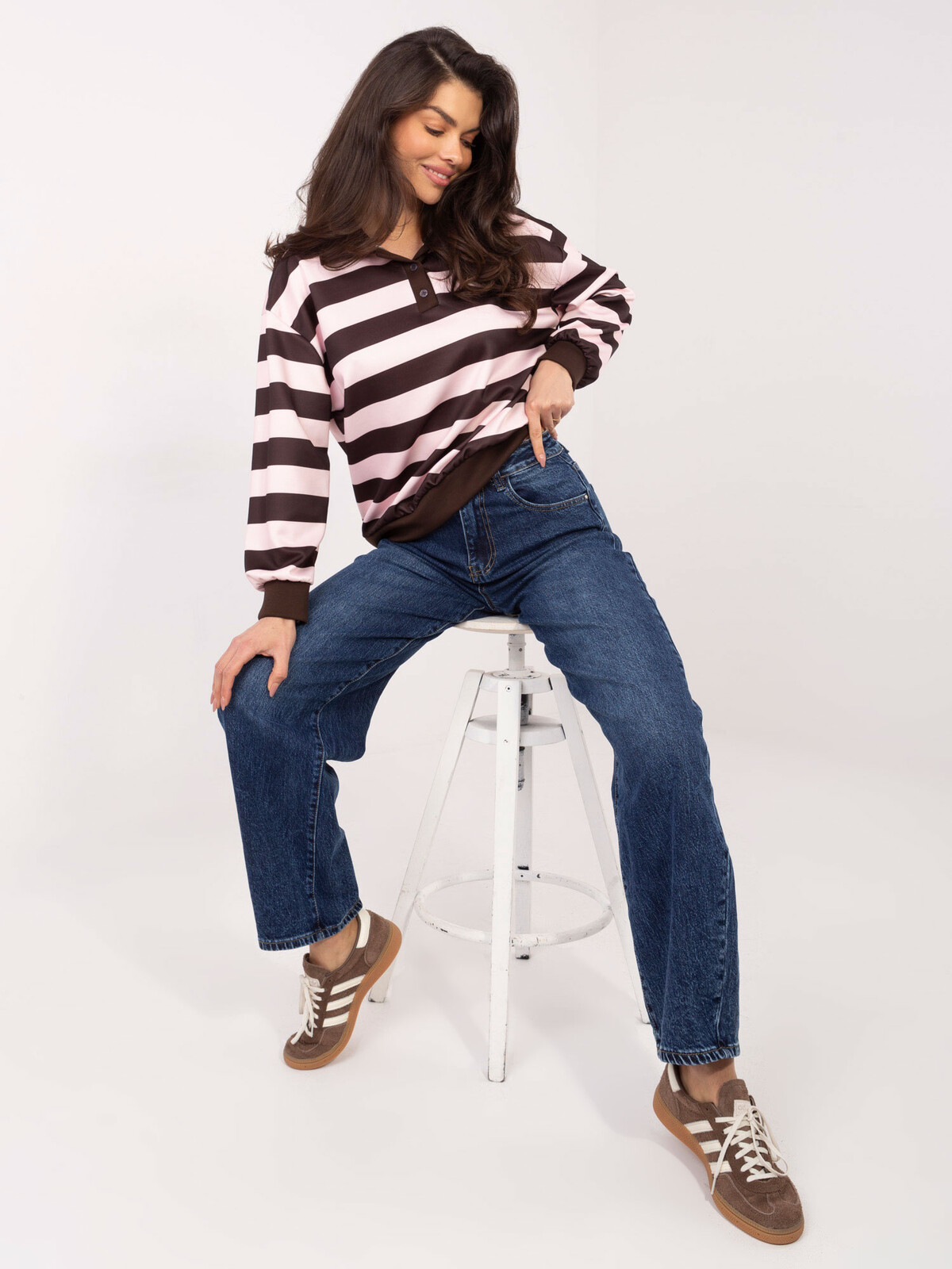 Pruhovaný svetrový top