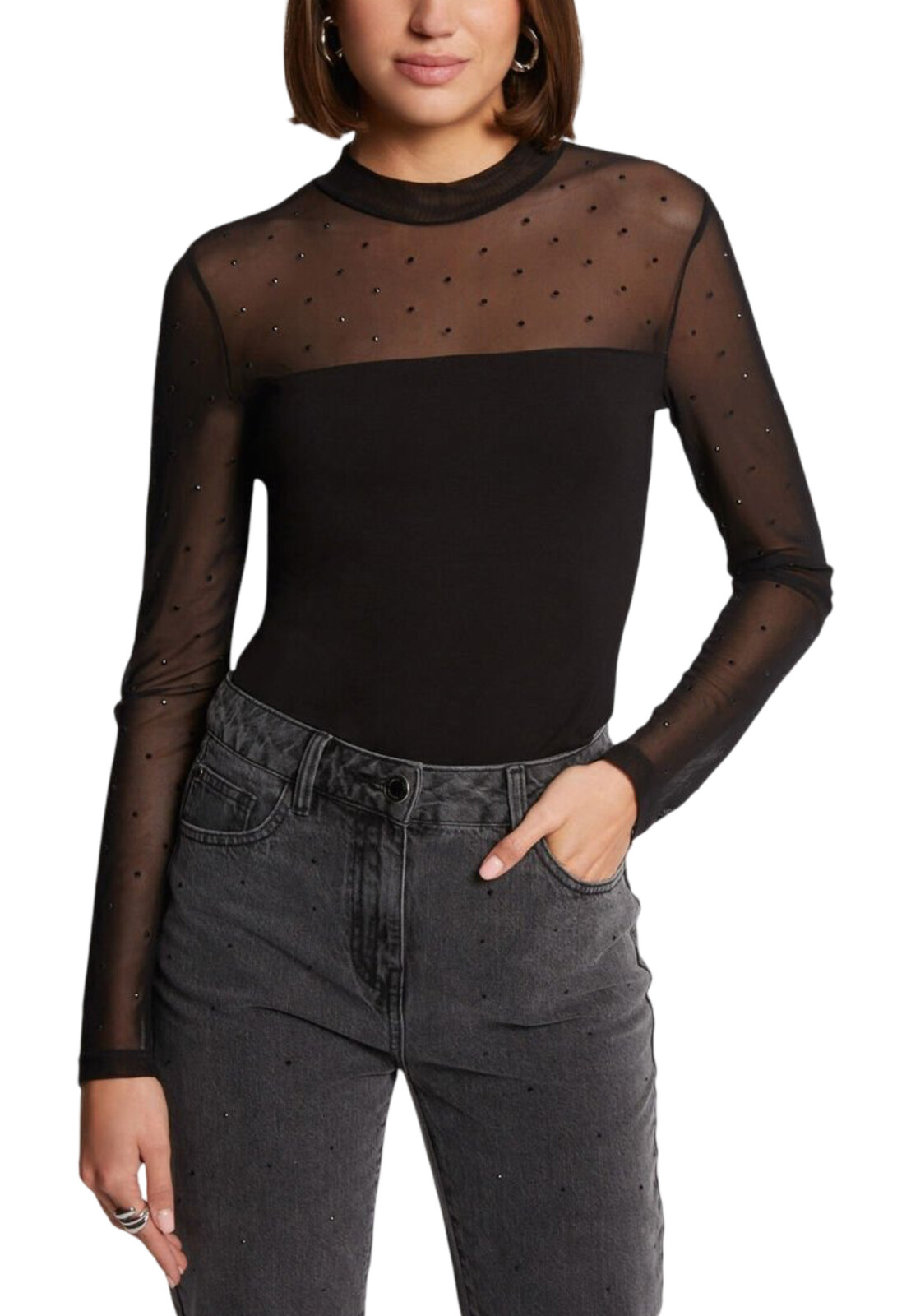 Morgan De Toi černé body s dlouhým rukávem