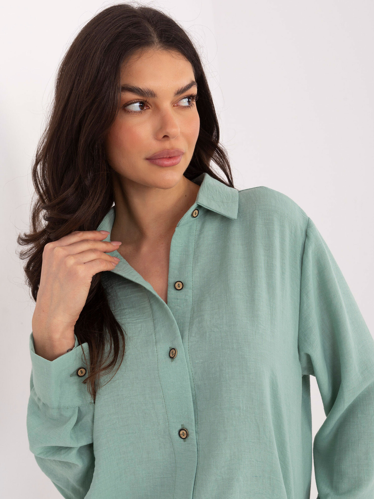 Dámská košile v mátové barvě