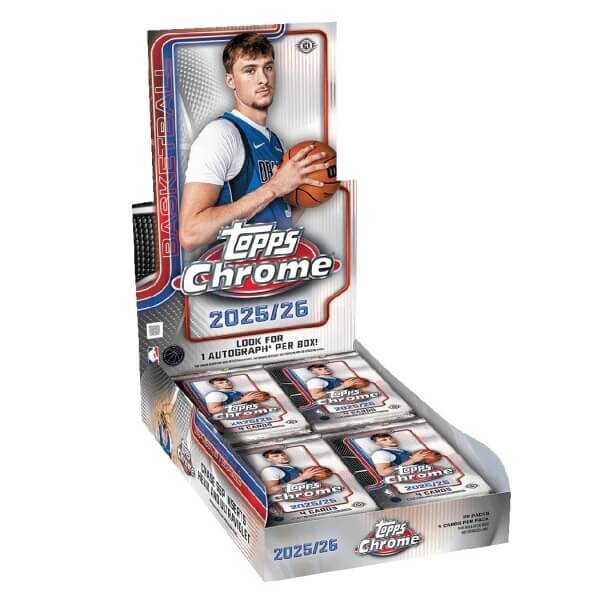 2025-2026 NBA karty Topps Chrome Basketball Hobby Box