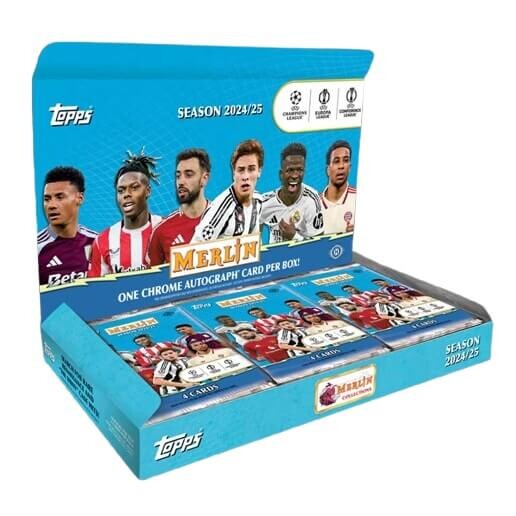 Fotbalové karty Topps 2024/2025 Merlin UEFA Hobby Box