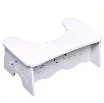 Eco produkty Toaletní stolička na wc Cottage,  záchodová stolička pro zdravější vyprazdňování, podstavec k toaletě - PODNOŽKA PŘI SEZENÍ NA TOALETĚ - bílá