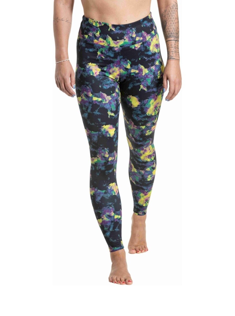 Dámské termo legíny meatfly jenna černá/žlutá xs