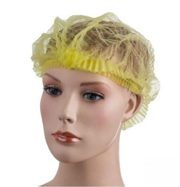 Profod Čepice klip z netkané textilie, 100 ks, žlutá, L