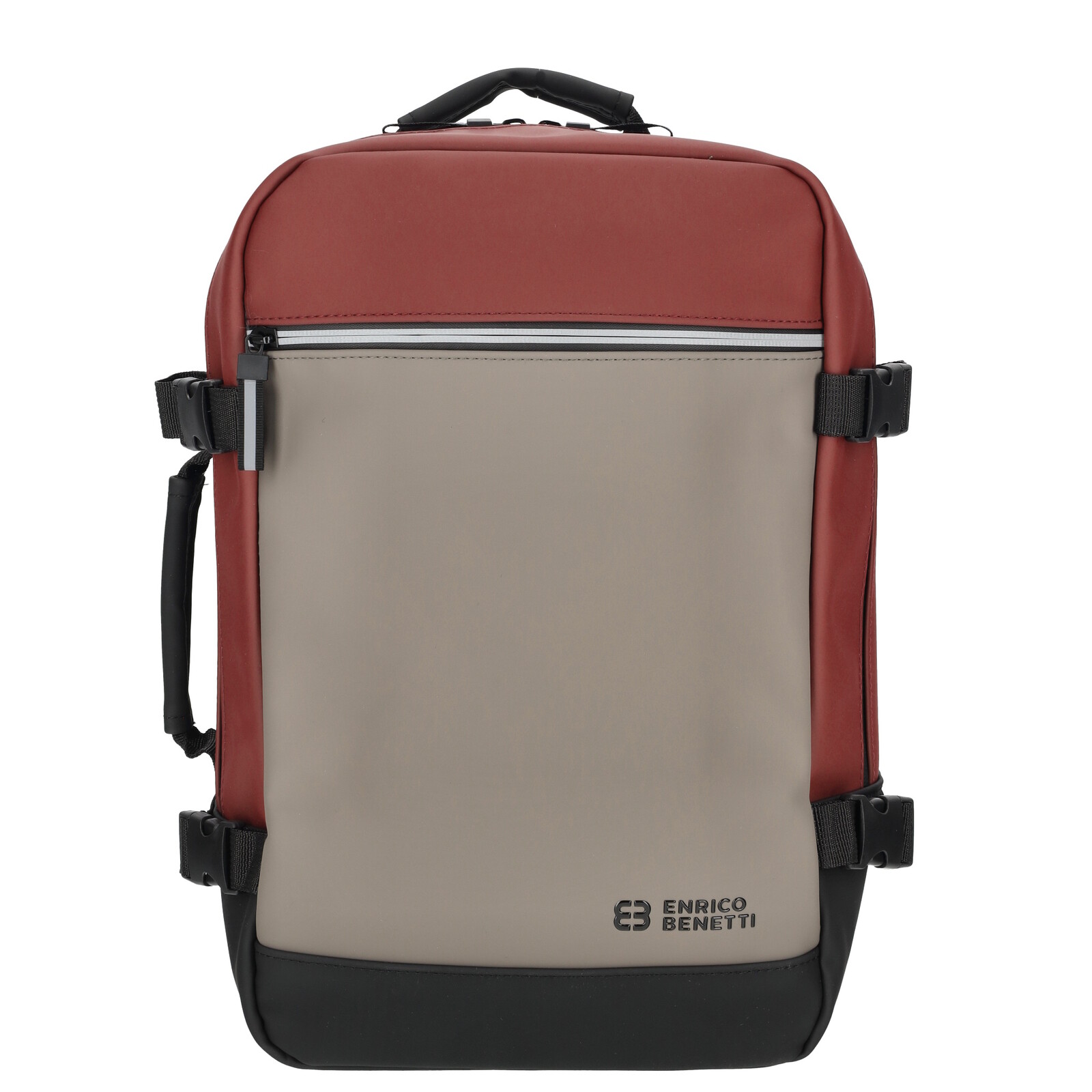 Vodoodpudivý kabinový batoh Enrico Benetti Bergen - vínově-taupe - 25x20x40 cm