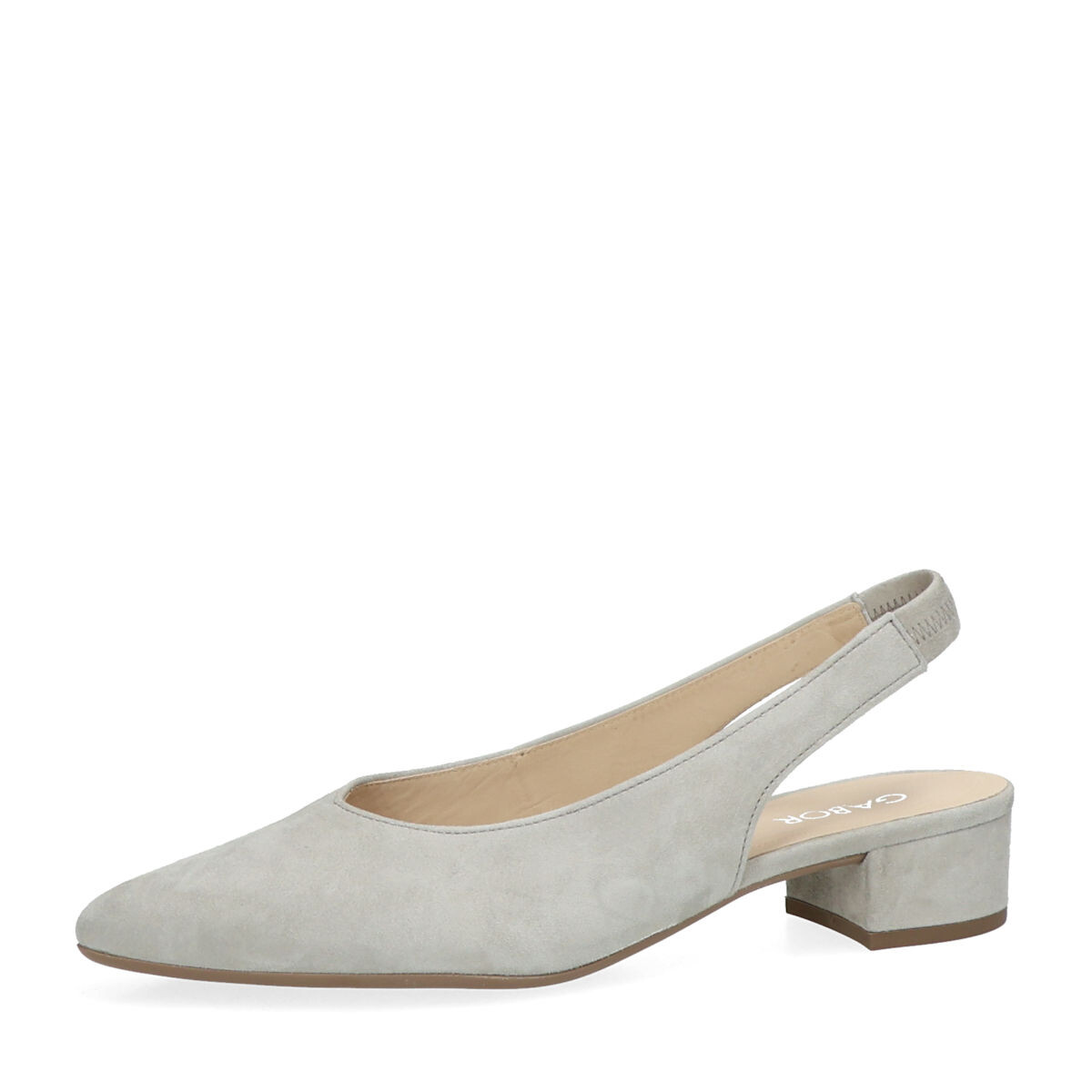 Gabor dámské semišové lodičky s otevřenou patou - šedé - 37.5