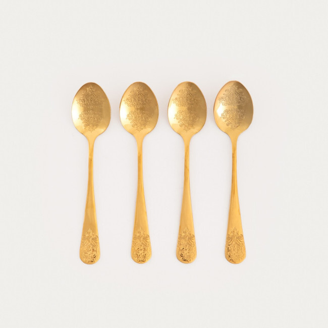 Sada čajových lžiček REGALIA zlatá 763793 (4 ks)