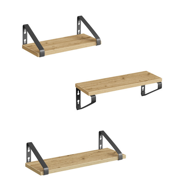 Sada tří nástěnných polic LWS033B88