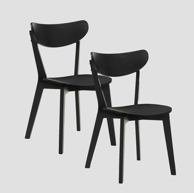 Set dvou jídelních židlí VIERI černé 718137