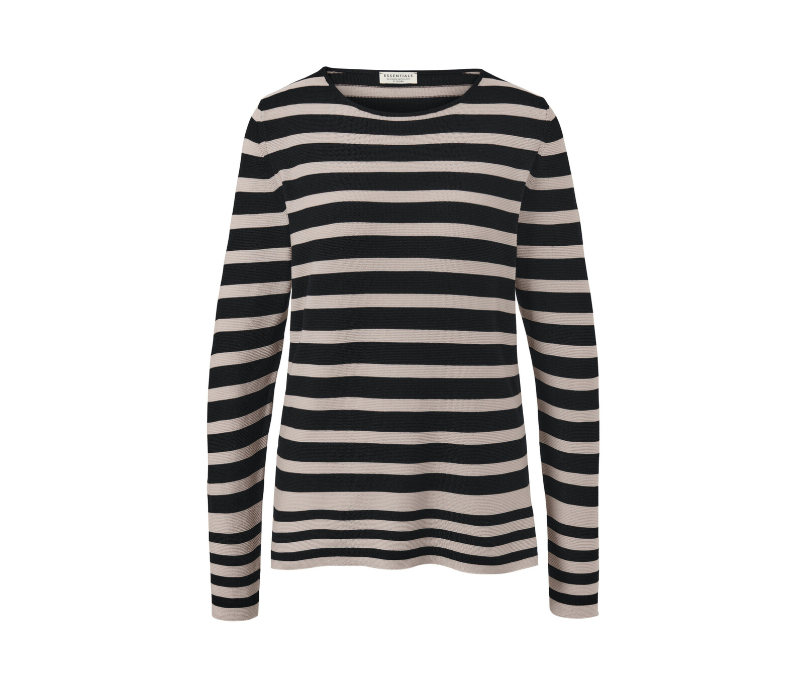 Tchibo - Pruhovaný svetr z jemného úpletu - pro ženy - vel. M 40/42 - barva: černá/s proužky