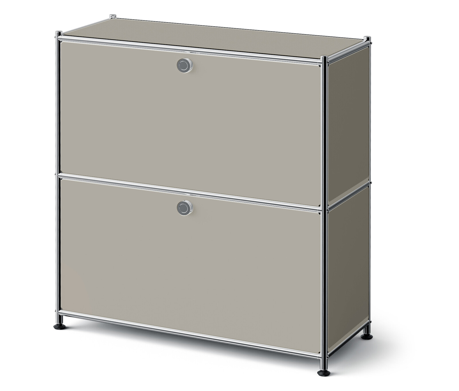 Tchibo - Kovová komoda »Cn3 Slim Line« se 2 výklopnými dvířky - barva: šedá