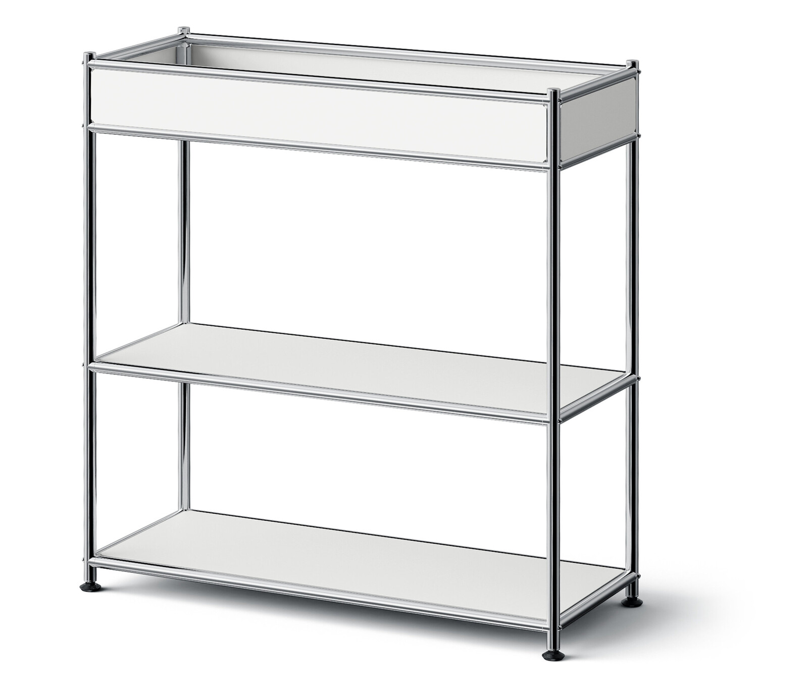 Tchibo - Kovová konzola »Cn3 Slim Line« s policí - barva: bílá