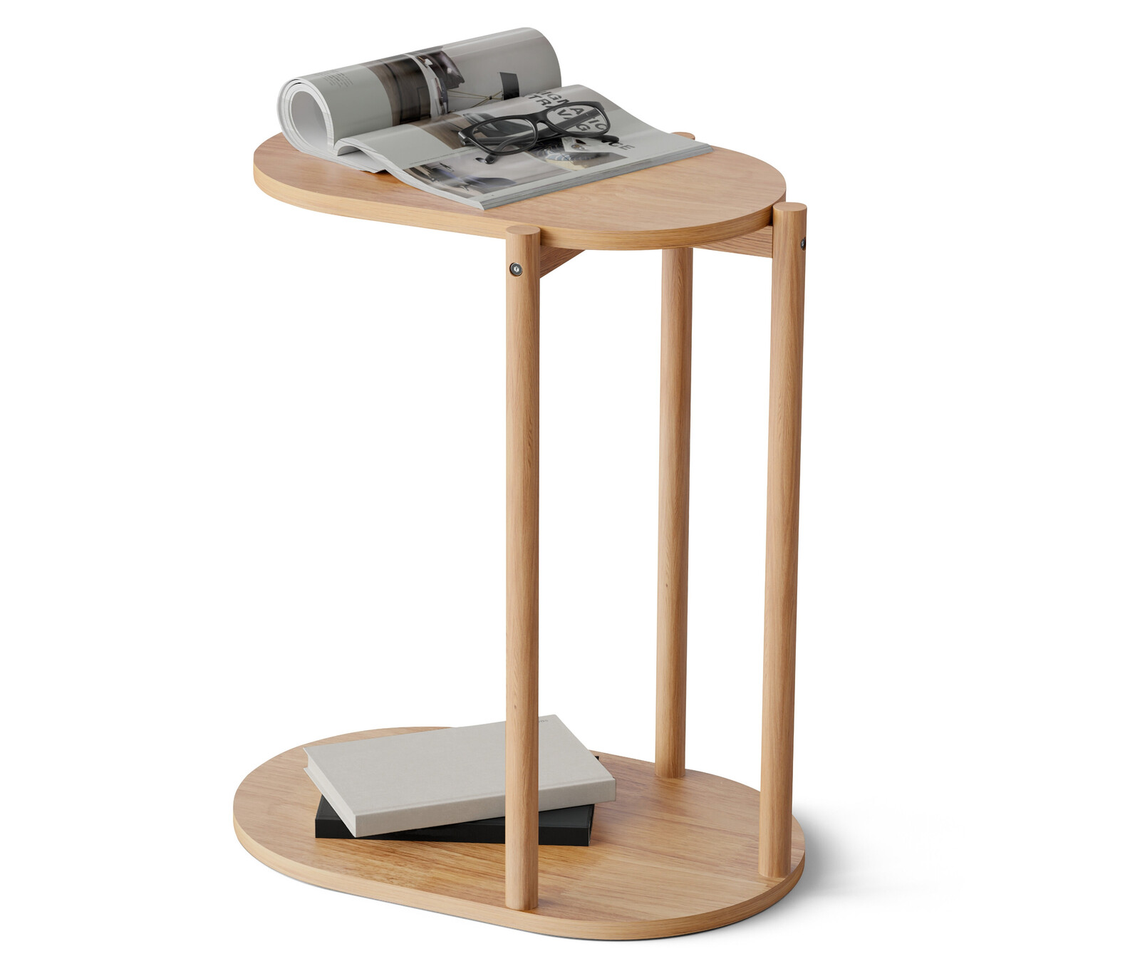 Tchibo - Odkládací stolek z masivního dřeva - barva: hnědá