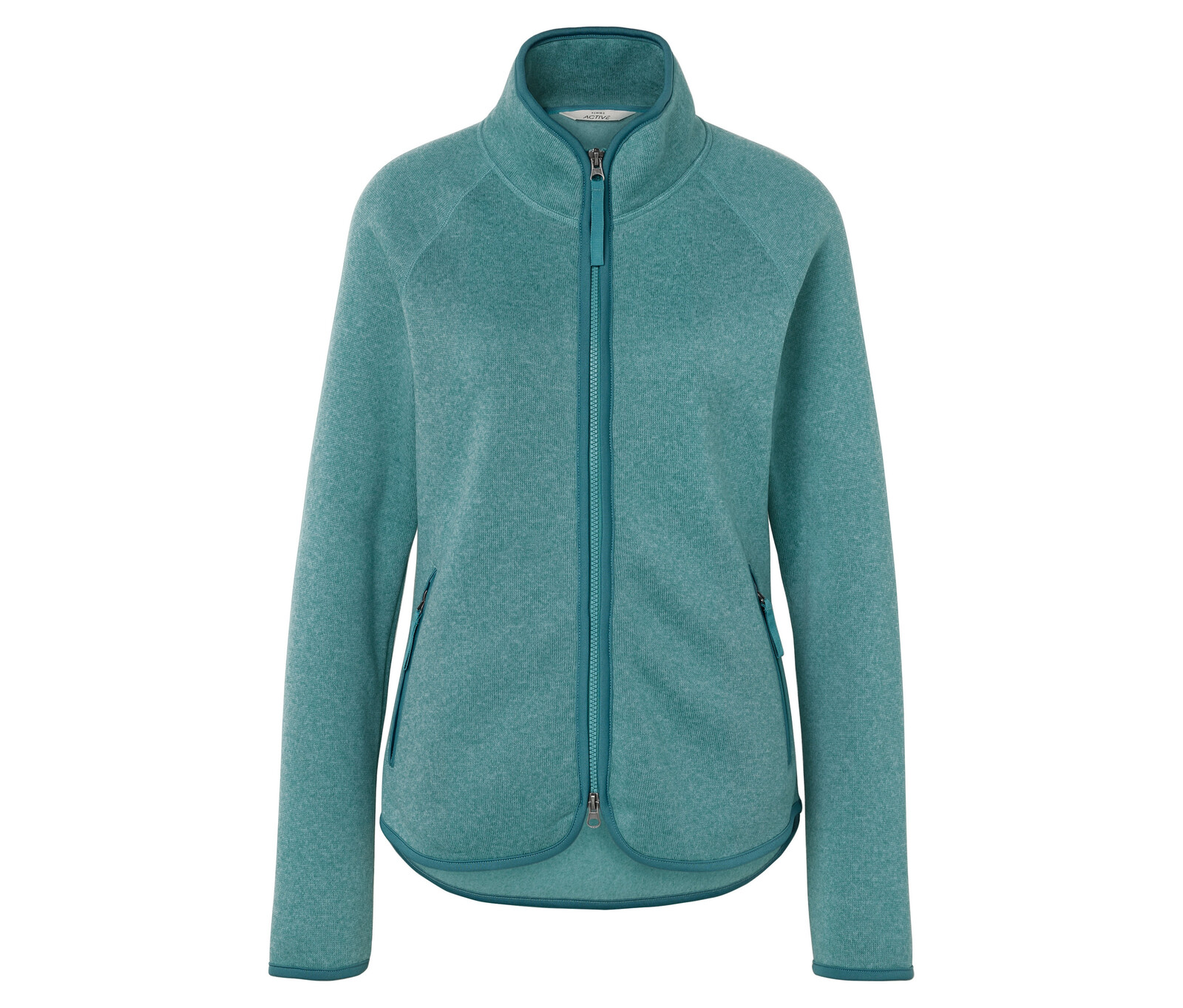 Tchibo - Bunda z pleteného fleecu - pro ženy - vel. L 44/46 - barva: tyrkysová