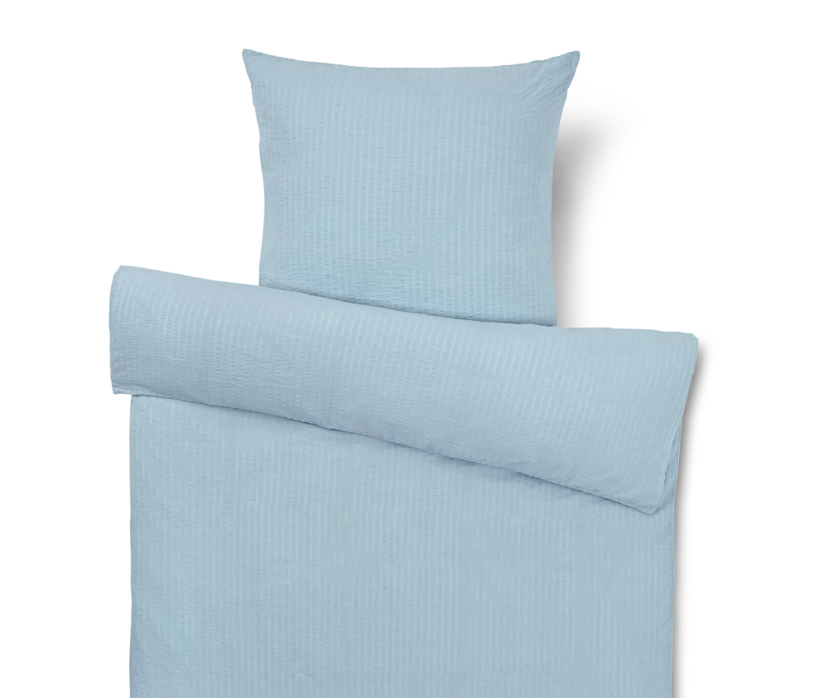 Tchibo - Povlečení ze seersuckeru, světle modrá, standardní velikost
