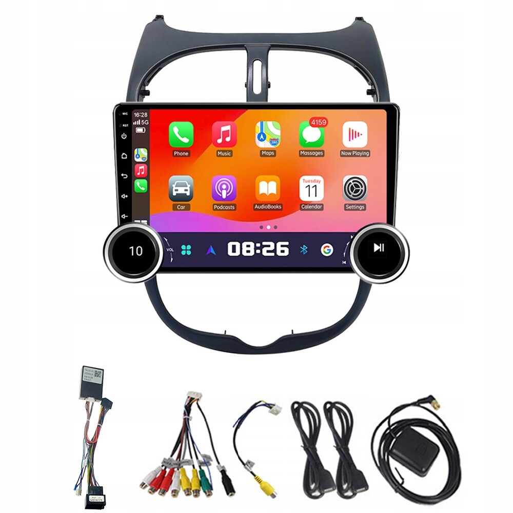 2Din Android 13 Autorádio pro Peugeot 206, 206CC, 206SW (2001-2008) 4G 64G Gps