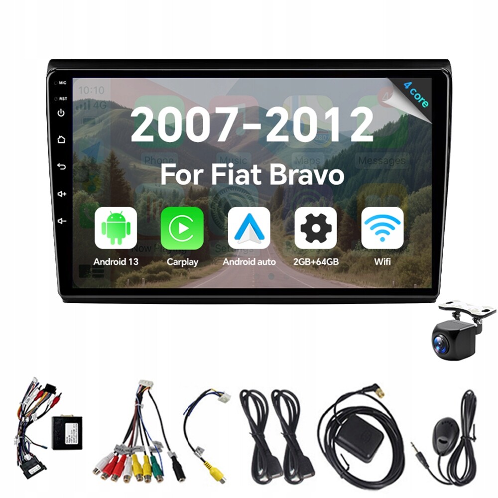 2Din Android 13 Autorádio pro Fiat Bravo 2007-2012 2G 64G Carplay Gps