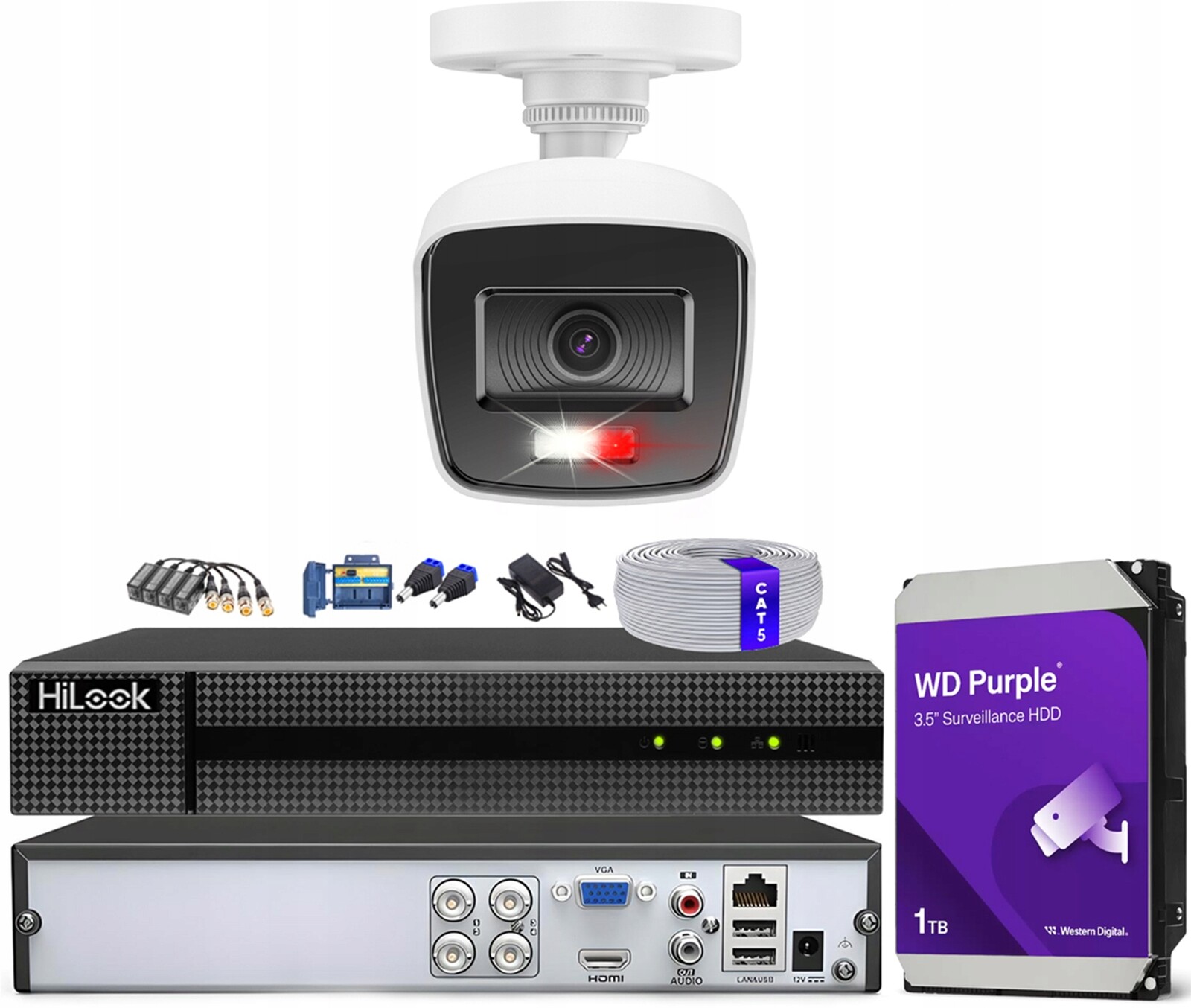 Monitorovací sada pro domácnost Kamera 5Mpx Den/Noc Barva na šroub Aplikace