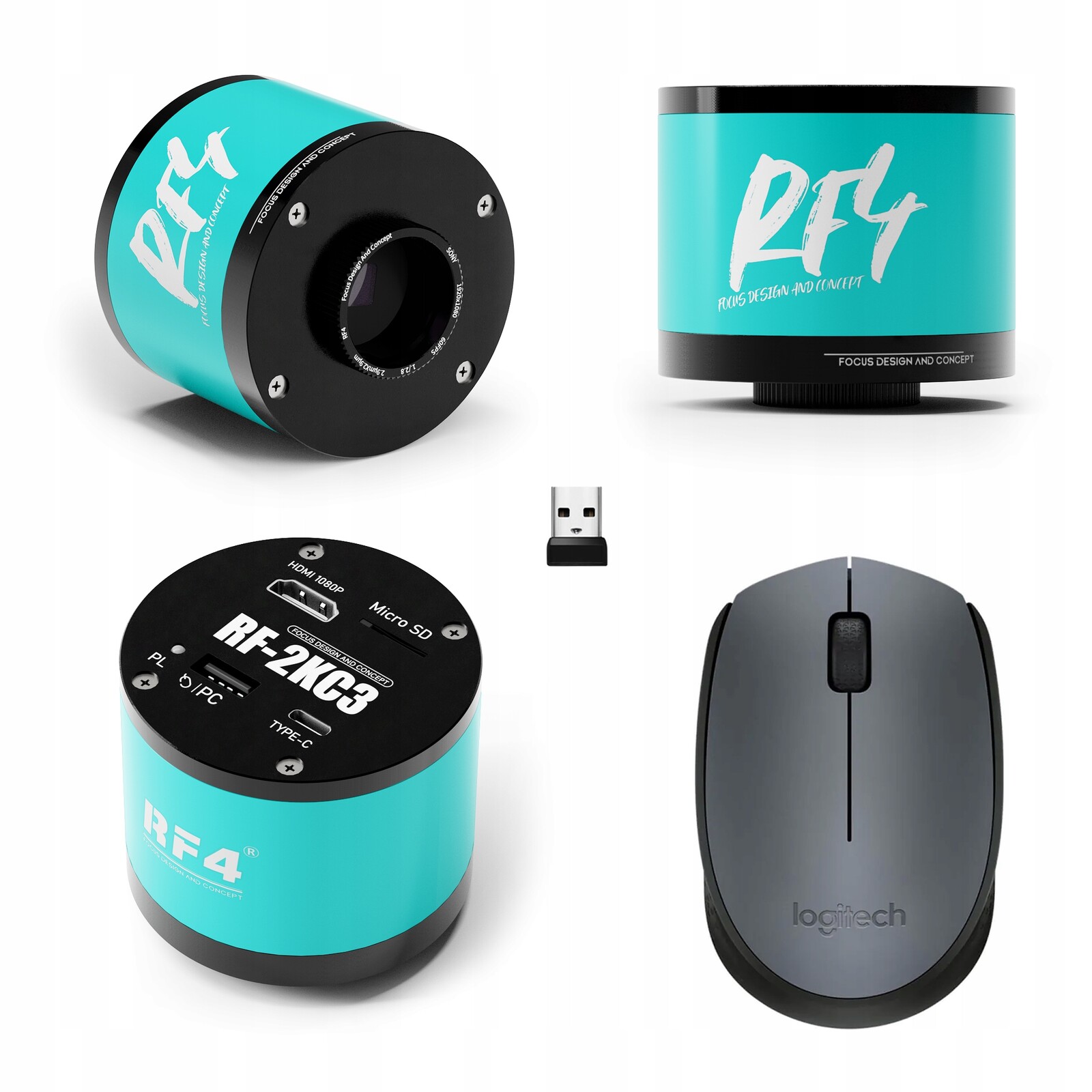 Digitální Kamera Pro Mikroskopy 2K Full Hd RF4 2KC3 S Dimenzováním Prvků