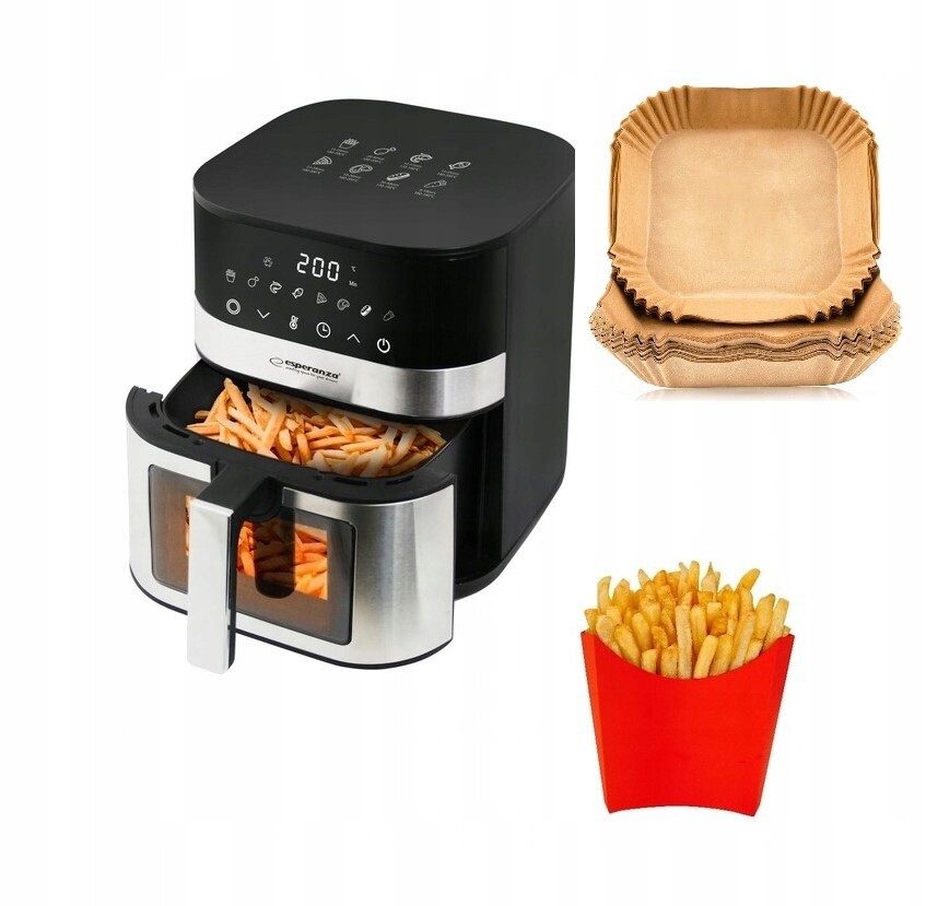 Air Fryer Fritéza bez tuku na hranolky 5L 1400W Vložky Jako Dárek