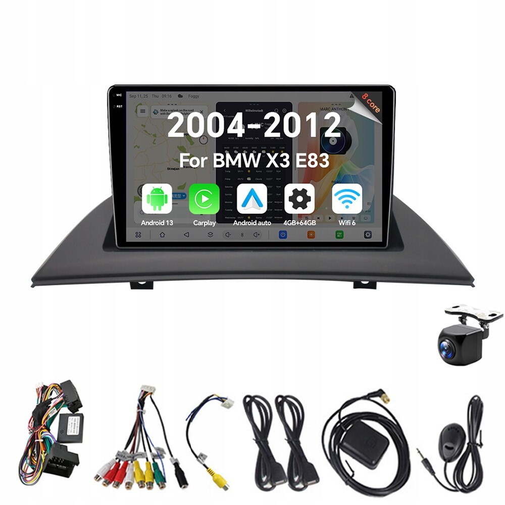 2Din Android 13 autorádio pro Bmw X3 E83 2004-2012 4G 64G Carplay Rds