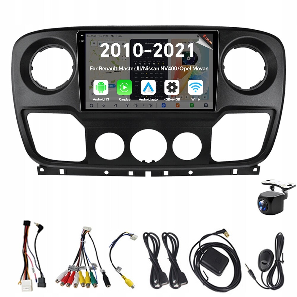2Din Android 13 autorádio pro Renault Master/OPEL Movano/Nissan NV400 4G 64G
