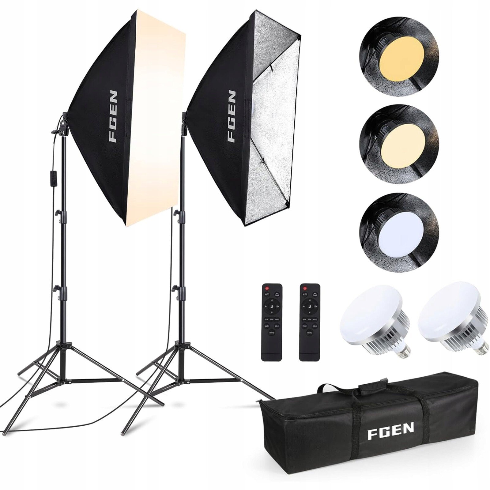 Softbox Led 2x85W Pilot Stativ Sada Studio Foto Video TikTok