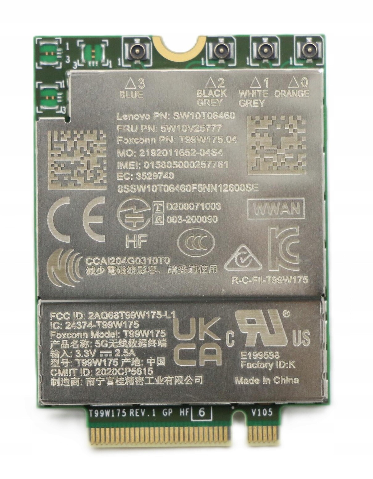 5G Wwan Modem M.2 Lenovo 5W10V25777 Magic Bay Studio typ 4XC1