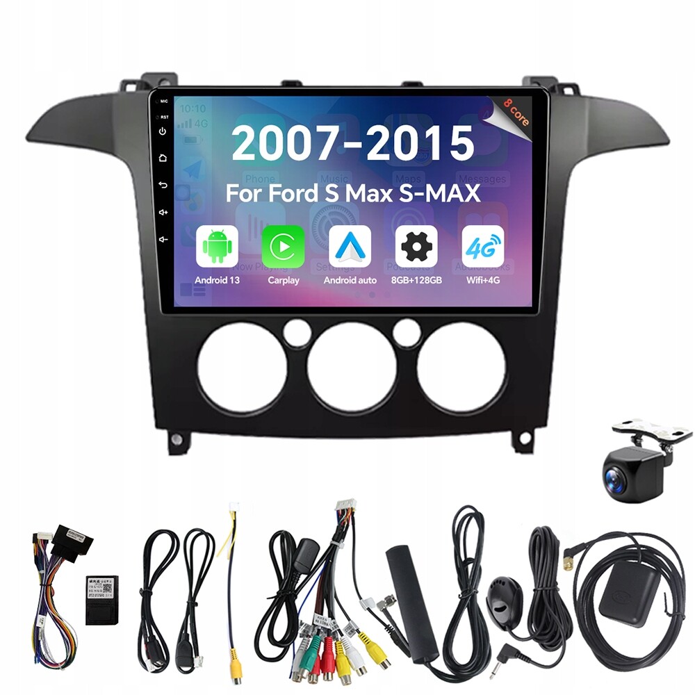 Autorádio Eunavi 2Din s Androidem 13 pro Ford S-Max S-max 2007-2015 Mt