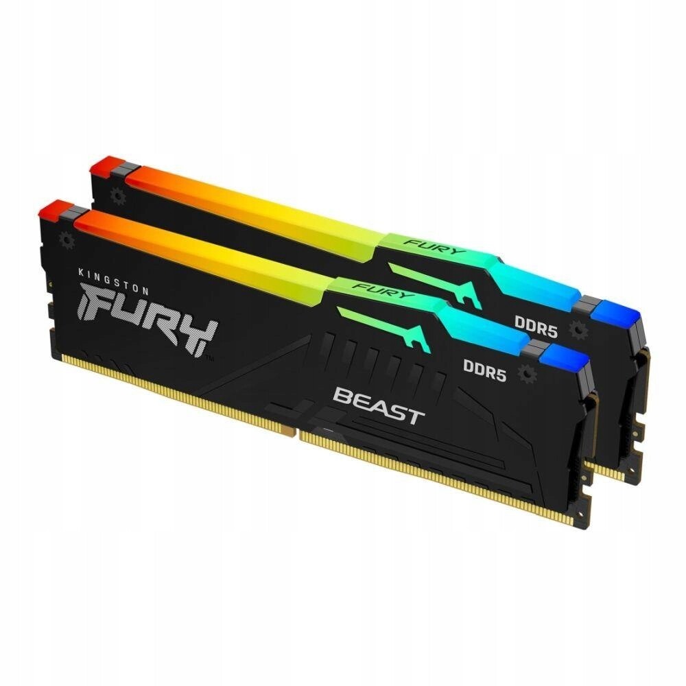 Paměť DDR5 Kingston Fury Beast Rgb 16GB (2x8GB) 6000MHz CL30 1,4V Black Ex