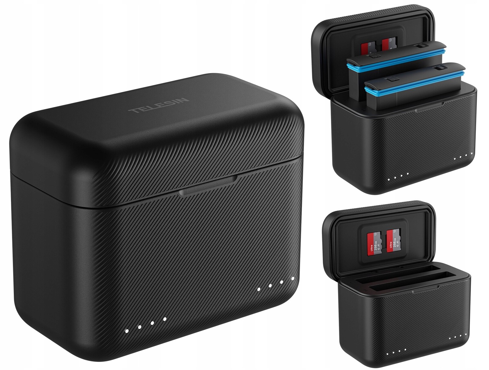 Usb nabíječka na 2x Akumulátor Baterie pro Insta360 X5 Insta 360 X 5 Telesin