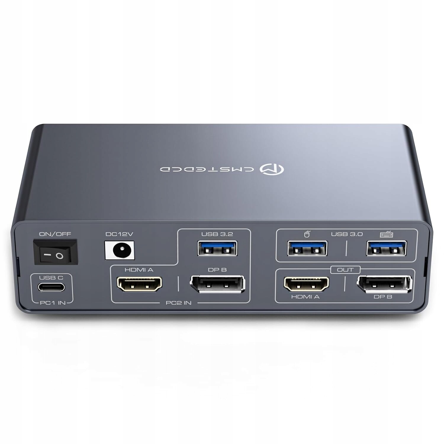 Kvm přepínač 2 Pc 2 monitory Tjcxele SW522 Usb-c Hdmi DisplayPort 4K Mst 13v1