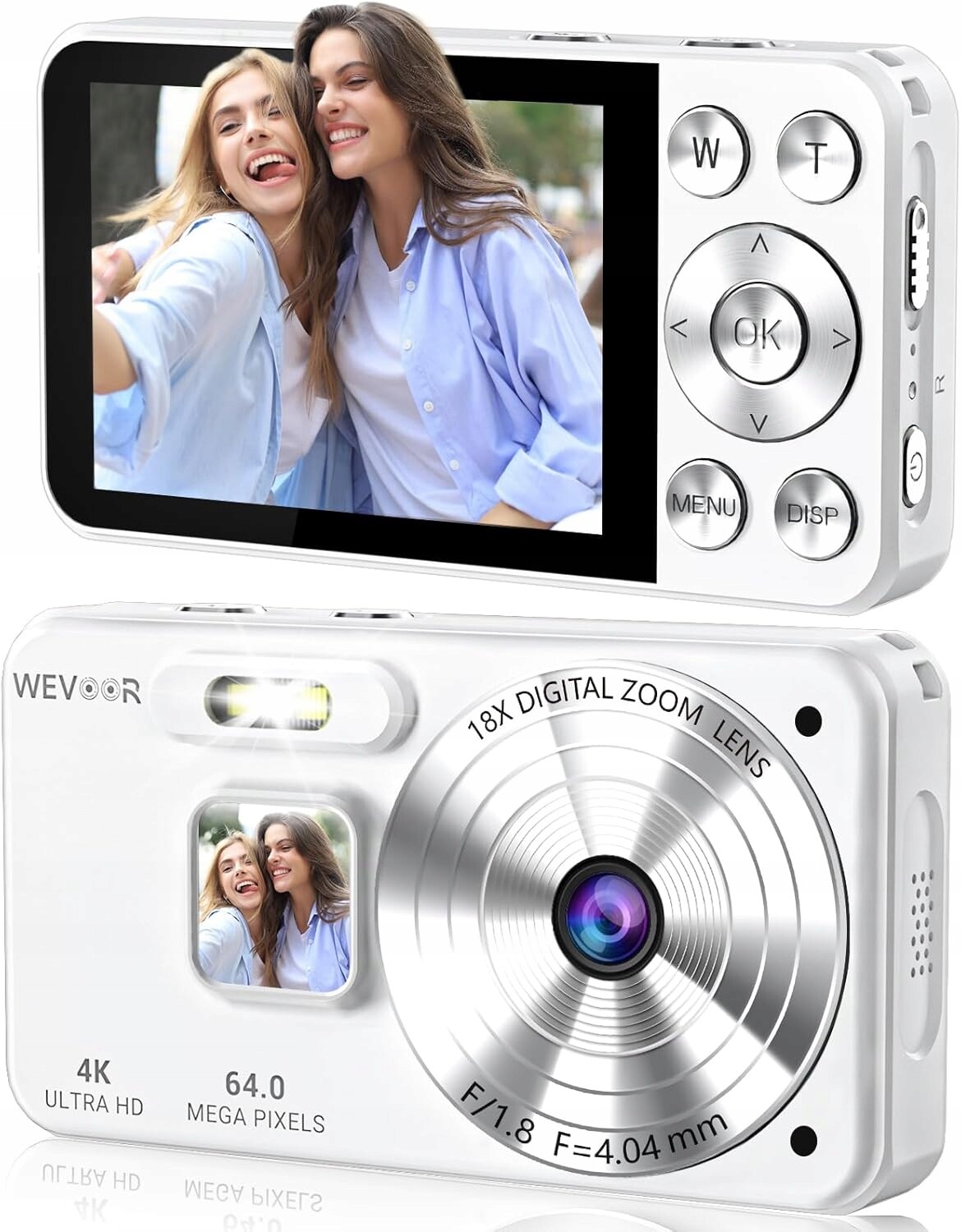 Fotoaparát Wevoor Digitální Kompaktní LCD 18X Zoom 4K Uhd 64MP Pro