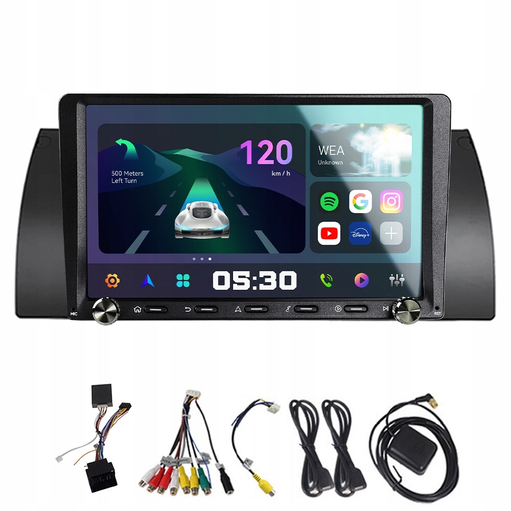 2Din Android 13 autorádio pro Bmw řady 5 E39 X5 M5 1995-2003 Carplay Gps