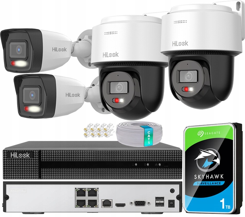 Ip monitorování 2 Ptz kamery 360° 2 Tubové kamery 4Mpx Hybrid Light Detekce