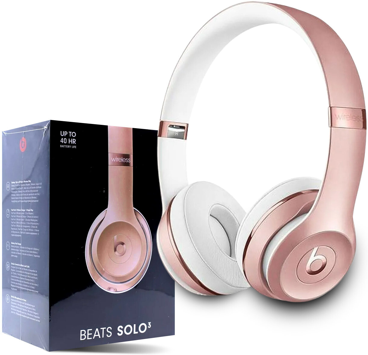 Bezdrátová Sluchátka do uší Apple Beats Solo3 Rose Gold Zlatá-Růžová