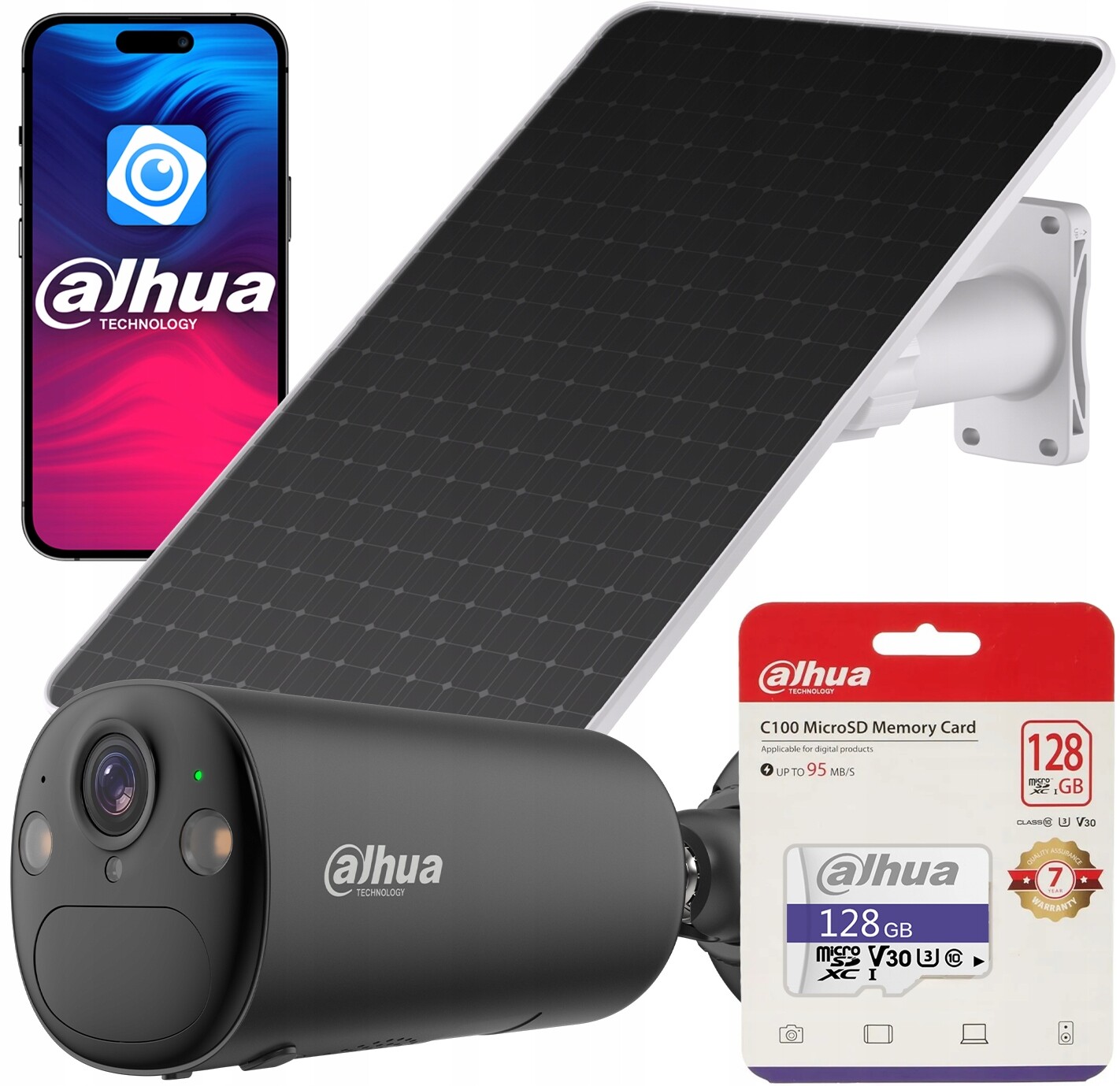 4MPx Lte Venkovní Solární Kamera 4G/LTE Dahua Bezdrátový Panel 128GB