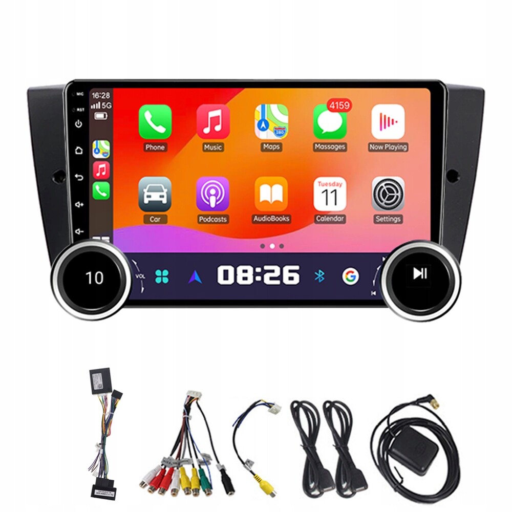 2DIN Android 13 Autorádio pro Bmw Řady 3 E90 E91 E92 E93 2006-2012 s CarPlay