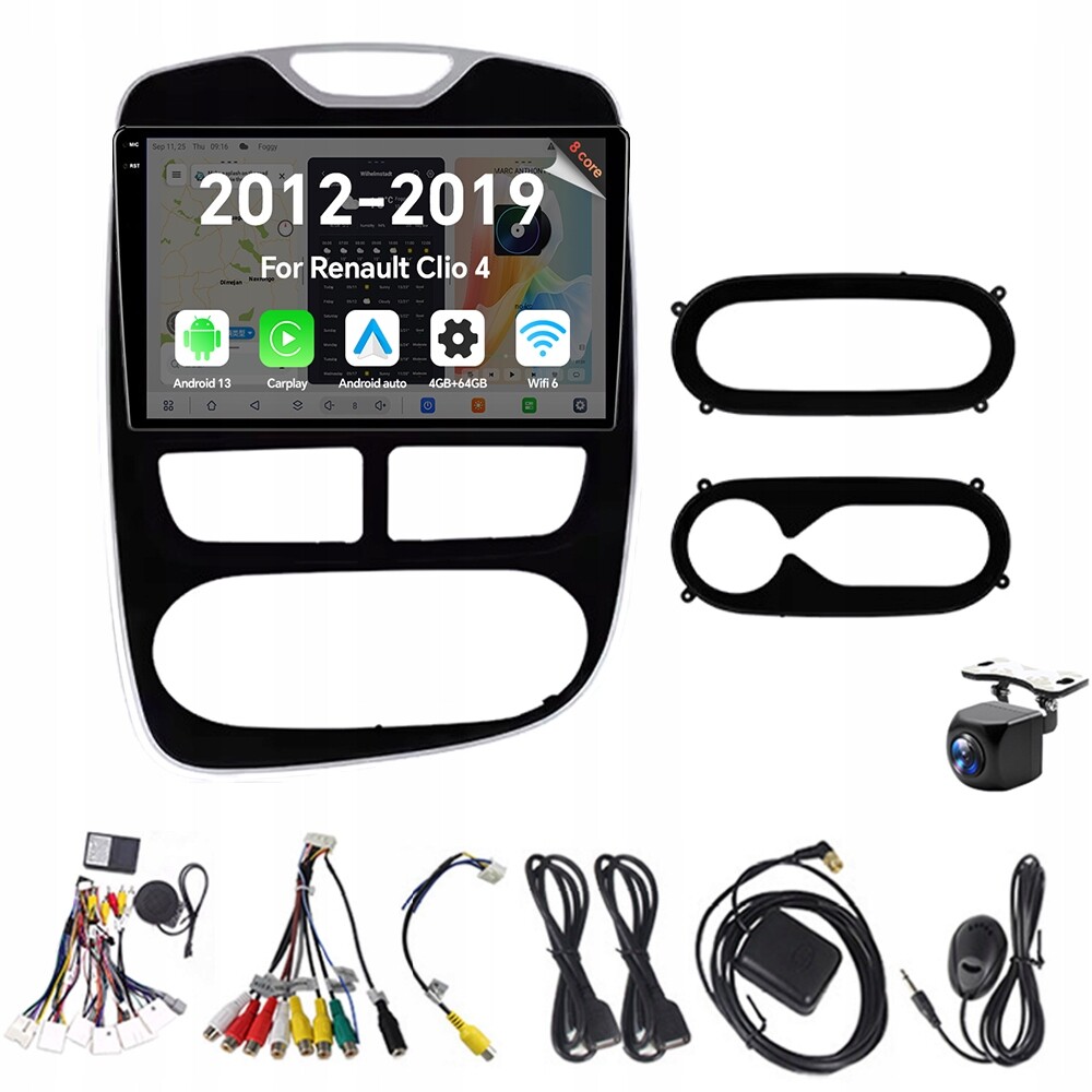 2Din Android 13 Autorádio pro Renault Clio 4 2012-2019 4G 64G Carplay Gps