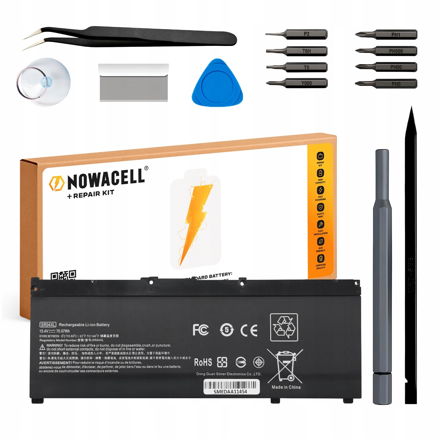 Baterie SR04XL pro Hp Omen 15 17-CB, Hp Pavilion Power 15-CB 15,4V 70,07Wh