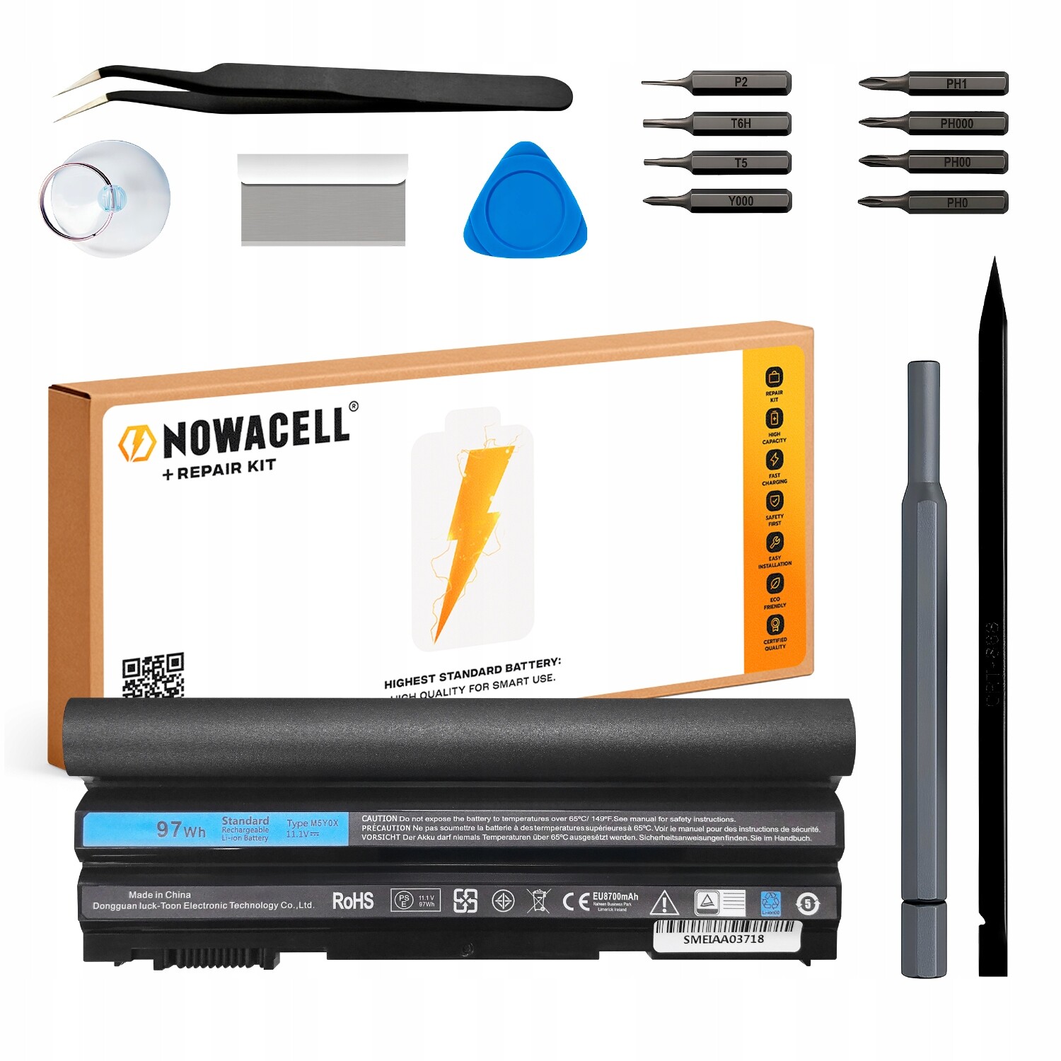 Baterie M5Y0X pro Dell Latitude E5420 E5430 E5520 E6420 E6520 11,1V 97Wh