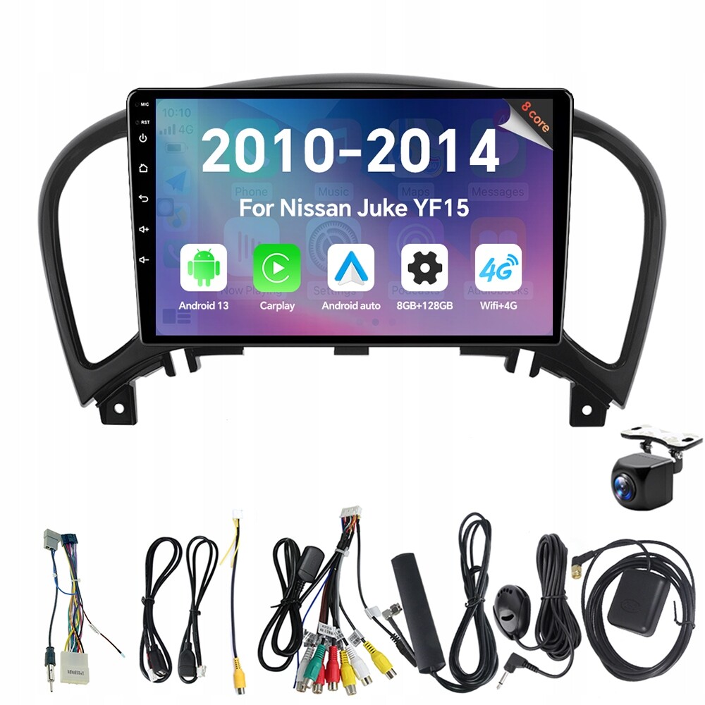 Autorádio Eunavi 2Din s Androidem 13 pro Nissan Juke YF15 2010-2014