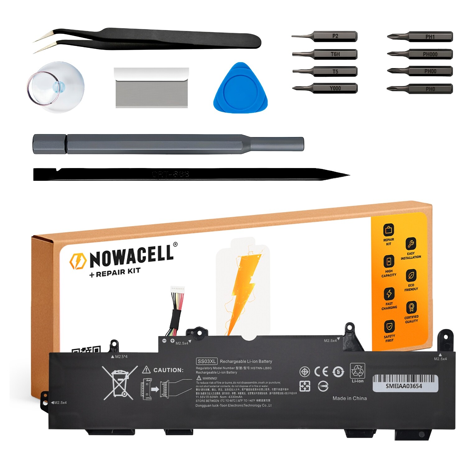 Baterie SS03XL pro Hp EliteBook 735 745 830 840 G5 G6 11.55V 50Wh 4330mAh