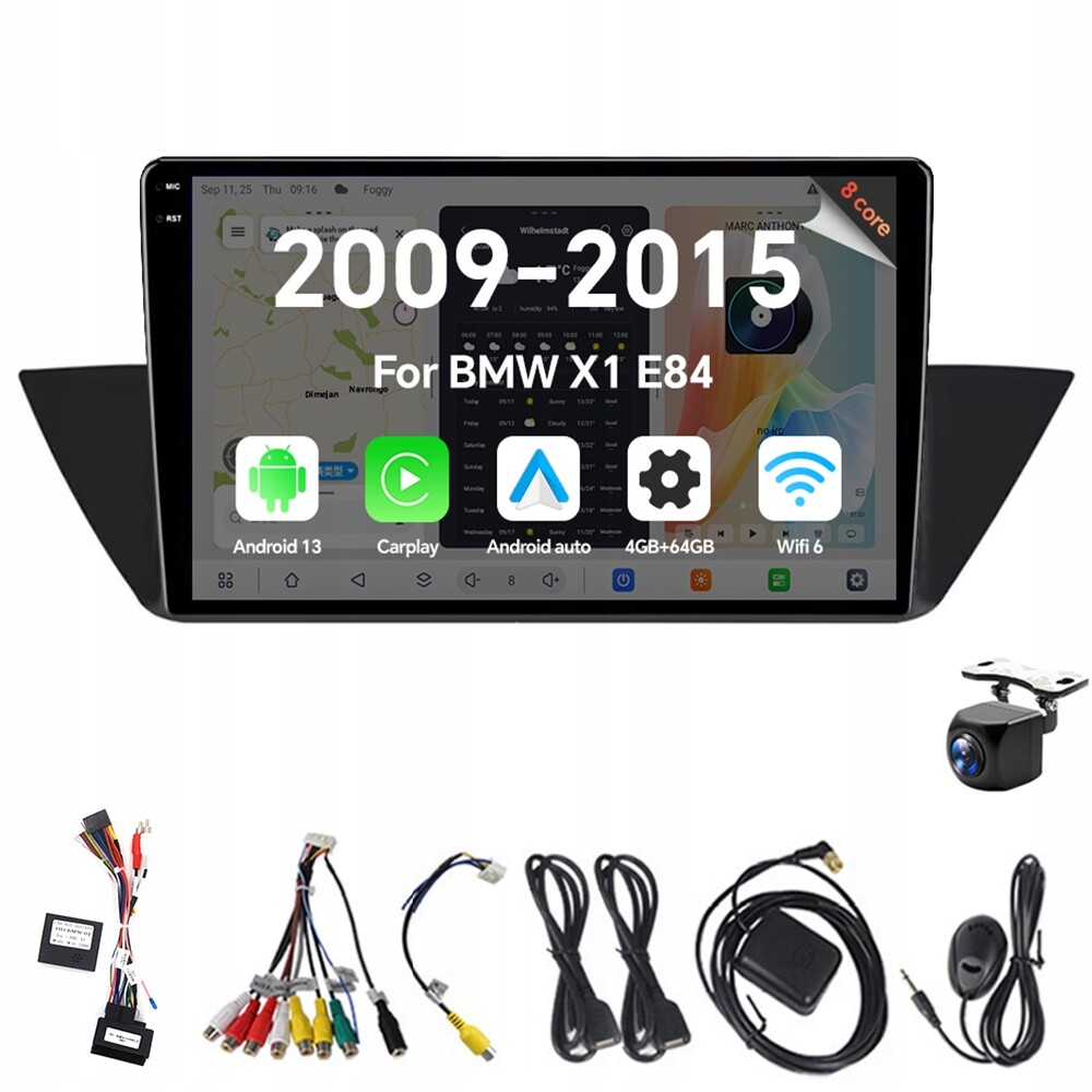 2Din Android 13 autorádio pro Bmw X1 E84 2009-2015 4G 64G Carplay Gps