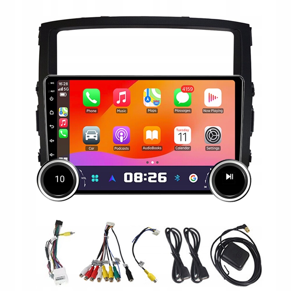 2DIN Android 13 Autorádio pro Mitsubishi Pajero 4 V80 V90 2006-2014 s CarPlay