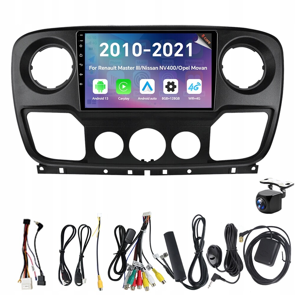 Autorádio Eunavi 2Din s Androidem 13 pro Renault Master/OPEL Movano/Nissan NV400