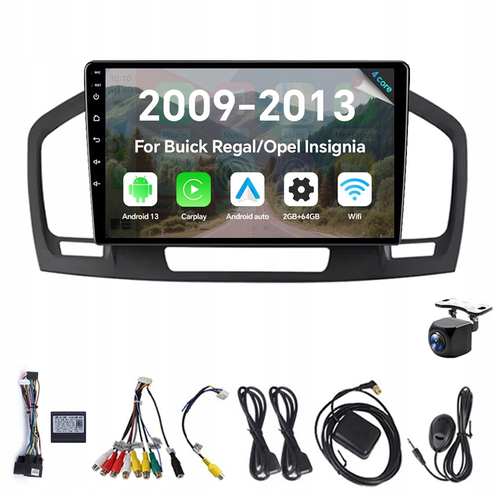 2Din Android 13 autorádio s Carplay pro Buick Regal Opel Insignia 2009-2013